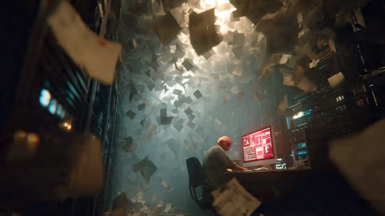 [Image von einem Ingenieur, der eine spezialisierte KI-Anwendung an einer Maschine bedient]