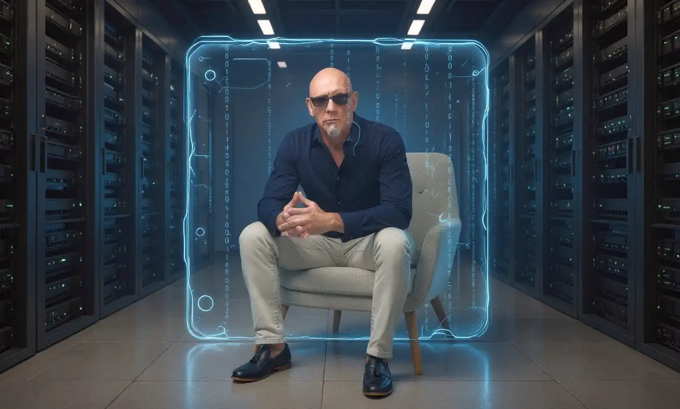 [Image von einem digitalen Schutzschild, der von binären Codes durchbrochen wird]